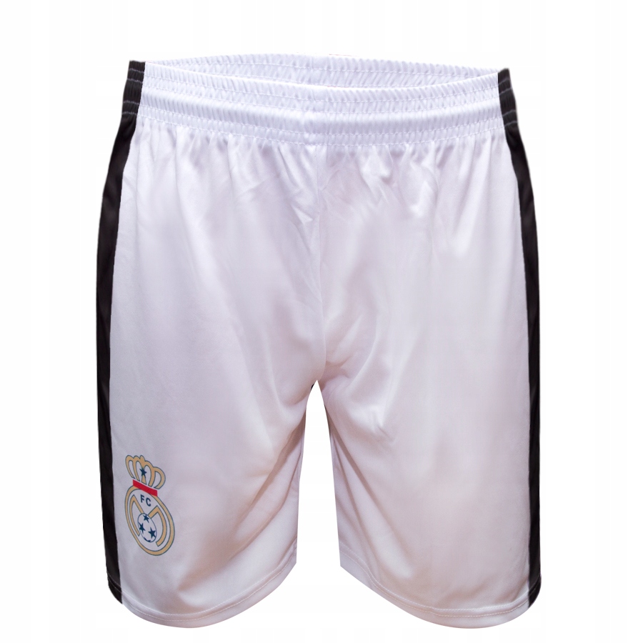 REAL MADRYT spodenki piłkarskie, sportowe WF BIAŁE r. 122cm
