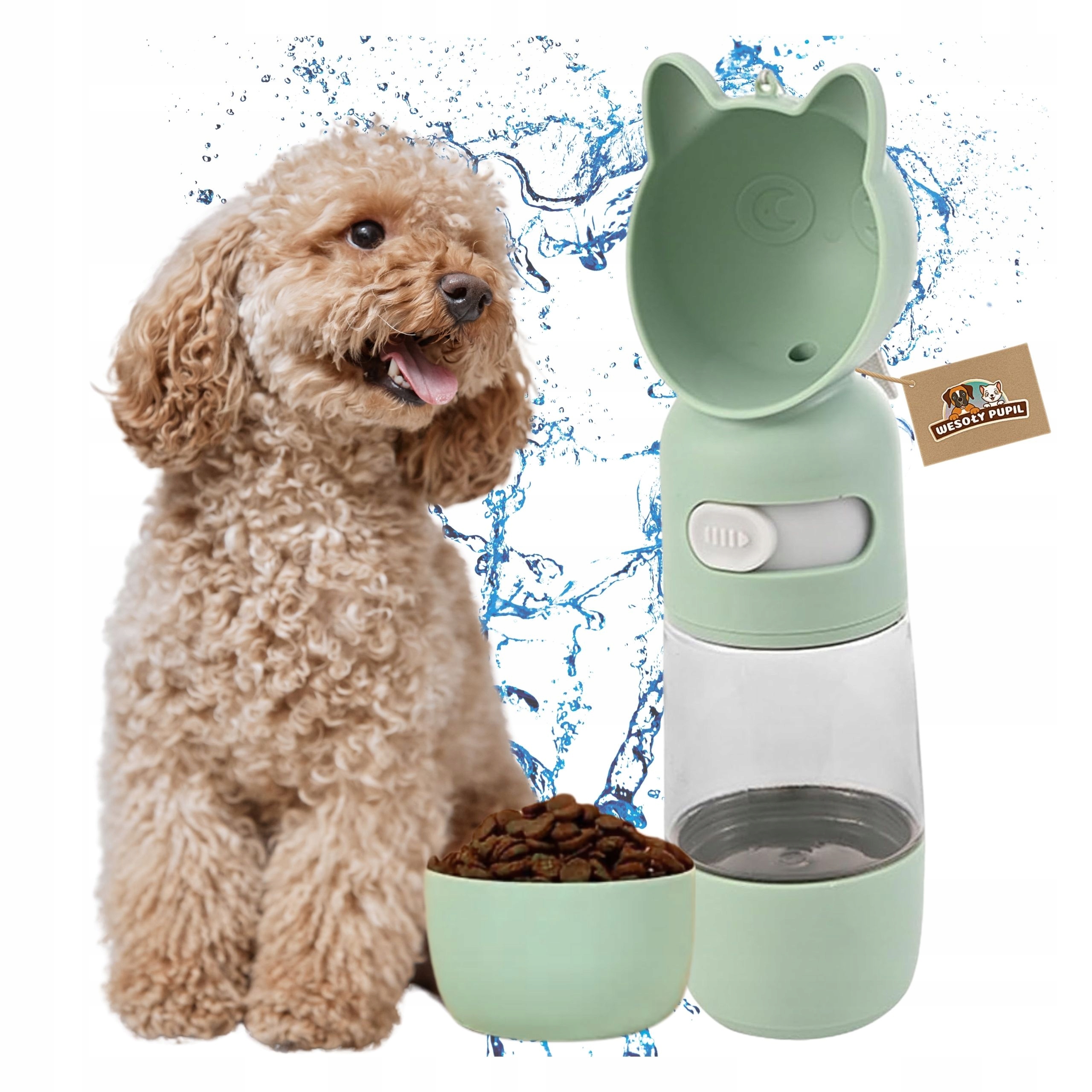 Levně Plastová napáječka Wesoły Pupil modrá 400 ml