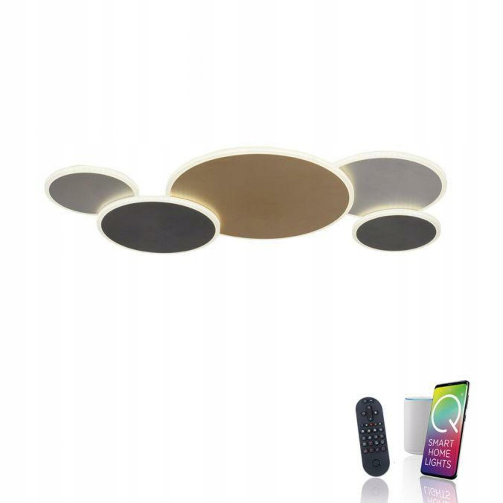 Paul Neuhaus Q-piato Led svietidlo 5 kruhov, Smart Home ZigBee, 2700-5000K