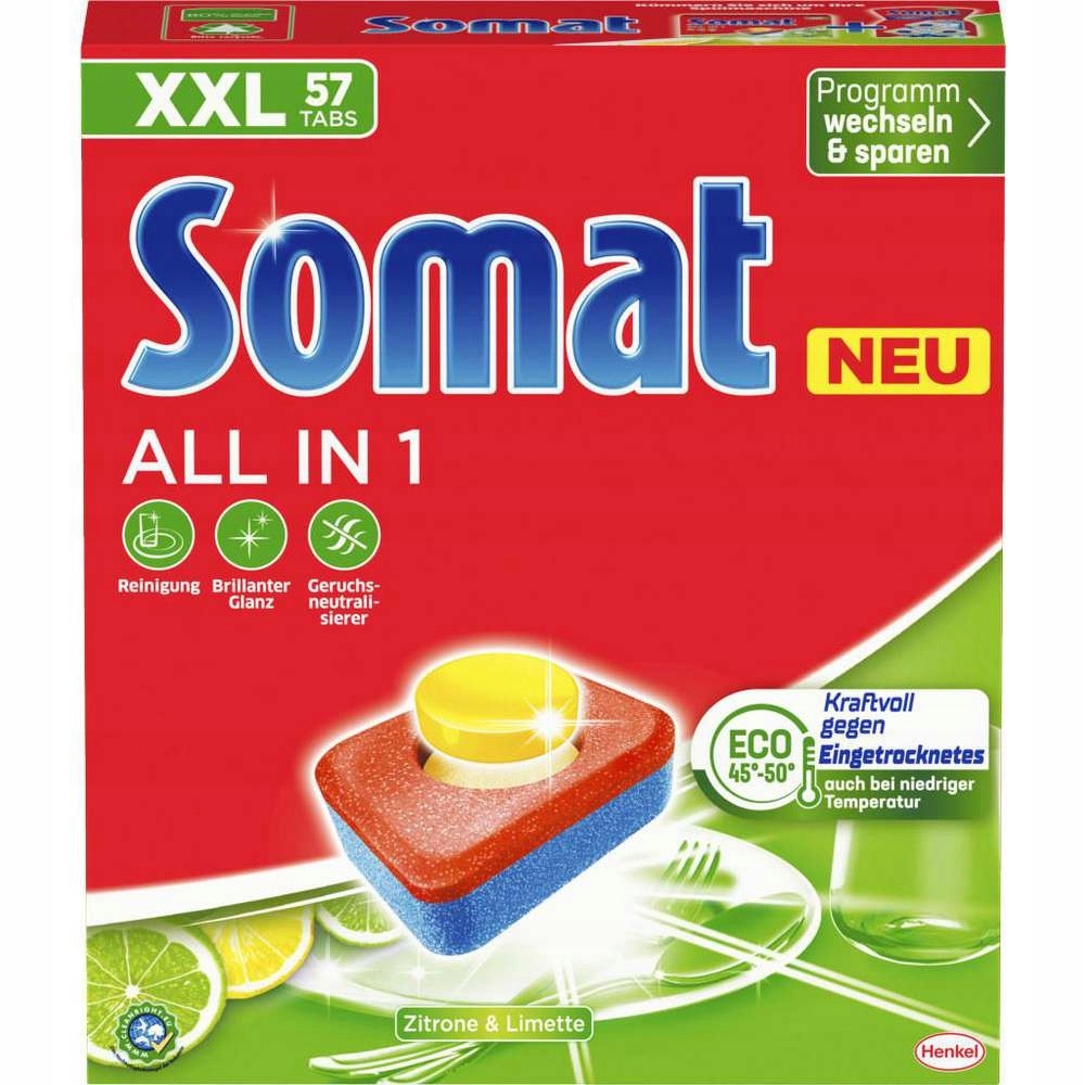 Levně Somat All in 1 Citron & Limetka 57 ks z Německa