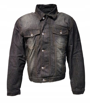 Roleff Veľká Propagácia Bunda Krátka Džínsovina Aramid Model RO1514 Farba Čierna