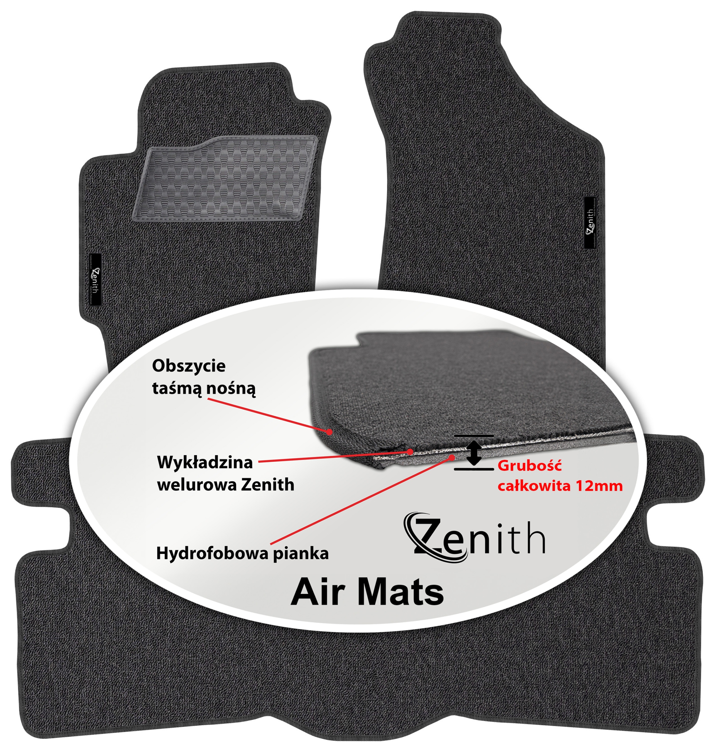 Hyundai Elantra III Sd 03-06 Velurové koberce do auta Zenith Air Mats