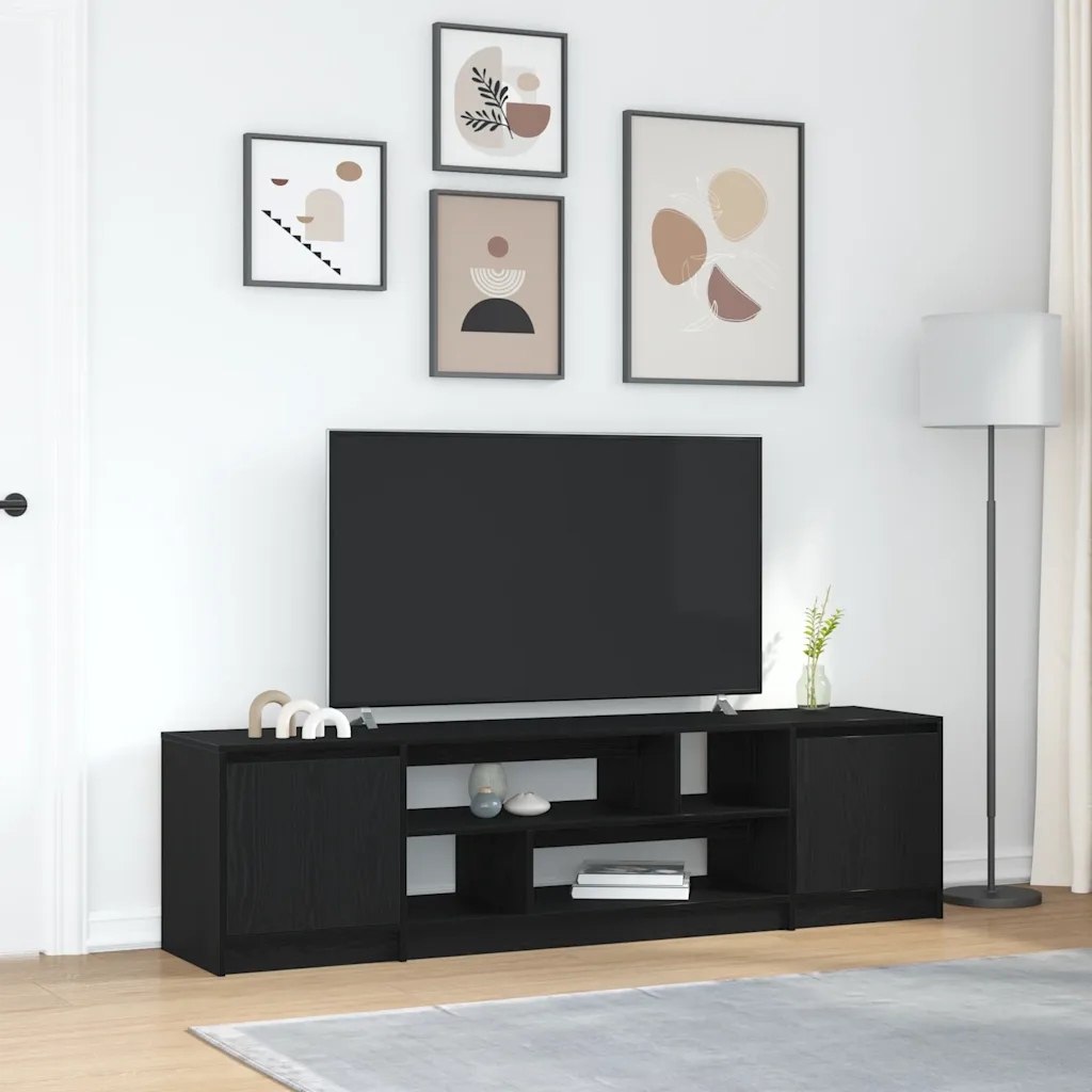 vidaXL Tv skříňka Černý dub 188,5x41x50 cm kompozitní dřevo