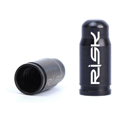 Risk Tytan 2x nakrętka wentyl wentylki Presta Black czarne Ti Xtr XX1
