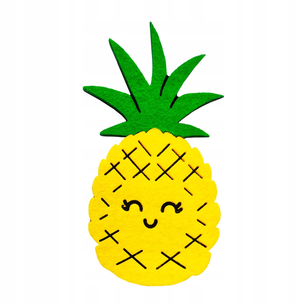 PRZYPINKA ANANAS STRÓJ ANANASA ŻÓŁTY 17x9,5cm