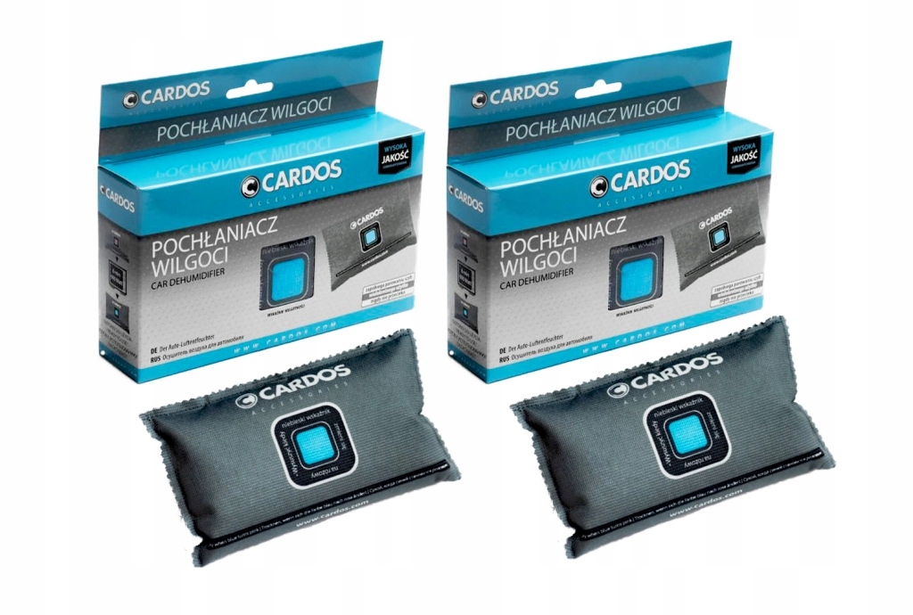 2X OSUSZACZ SAMOCHODU POCHŁANIACZ WILGOCI AUTA XXL Producent Cardos