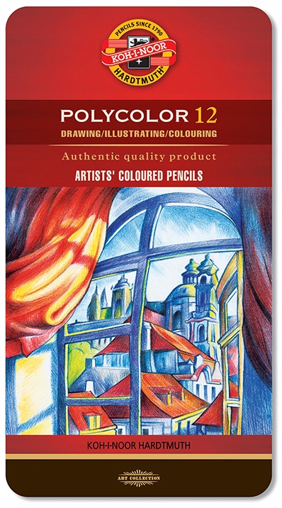 Věci Na Plastiku pro děti Pastelky 12-kol. Polycolor pud-metal Koh-I-Noor