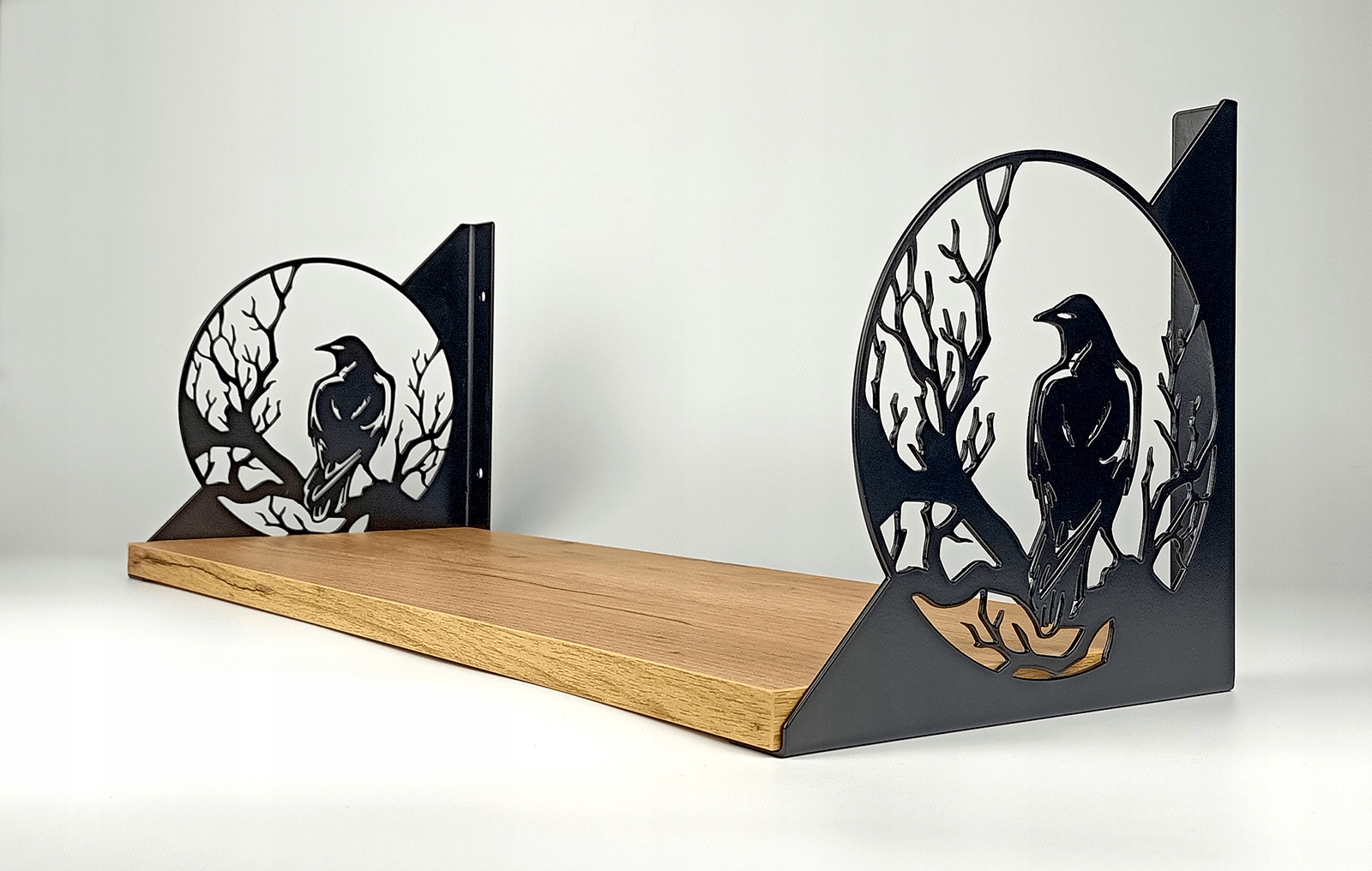 WIESZAK CROW -STALOWY Szerokość mebla 17 cm