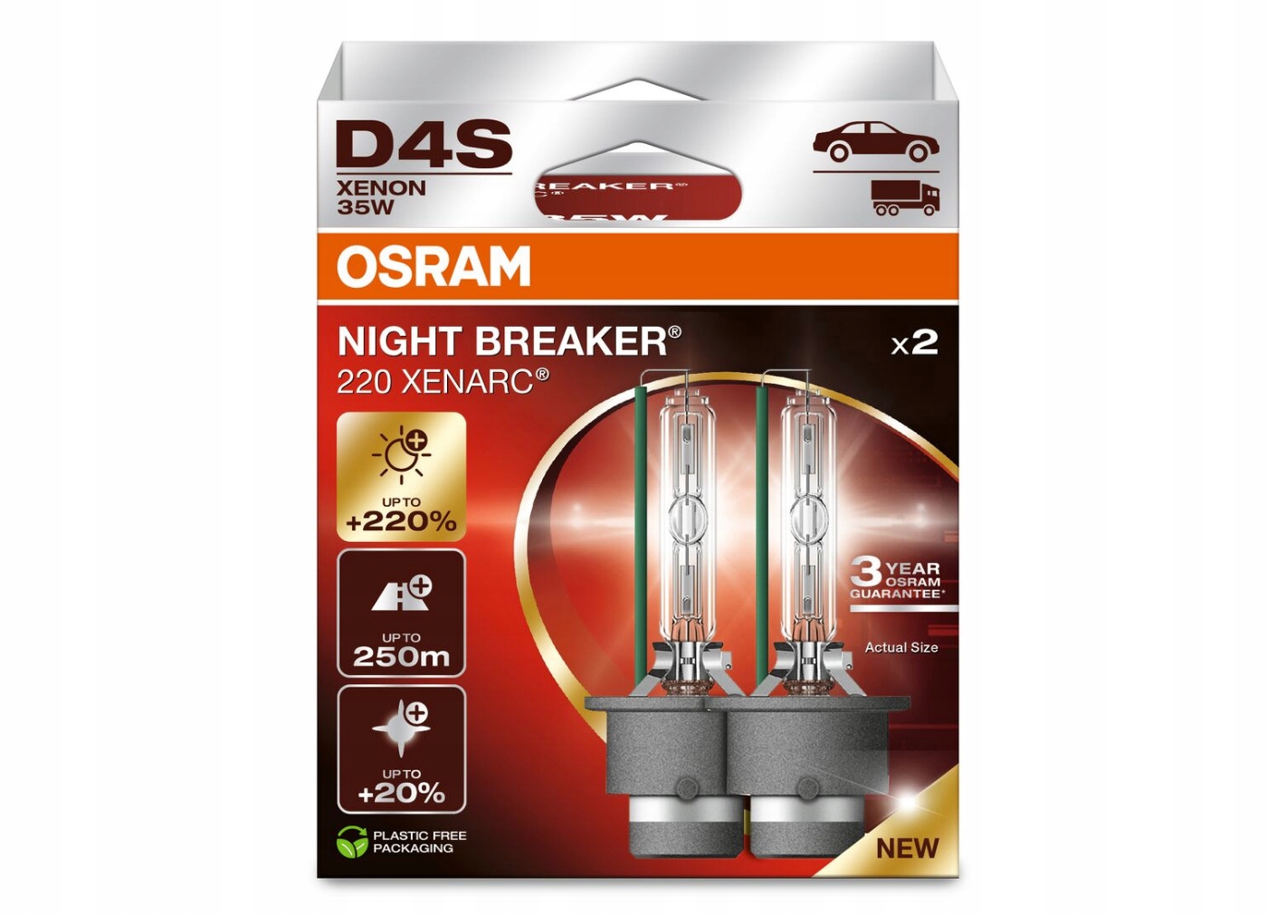 Osram Xenarc Night Breaker D4S xenónové výbojky, 35 W, P32d-5, 2ks
