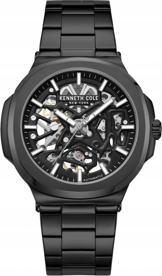 Zegarek męski Kenneth Cole KCWGY0080502 czarny klasyczny skeleton
