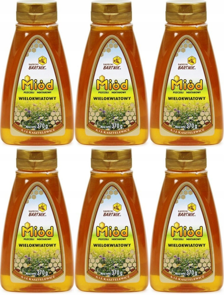 Miód wielokwiatowy Sądecki Bartnik 370g x6