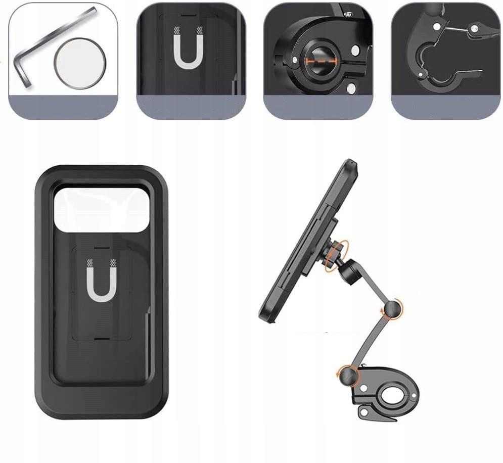 WODOODPORNY UCHWYT ROWEROWY NA TELEFON MOTOCYKLOWY Model UCHWYT ROWEROWY