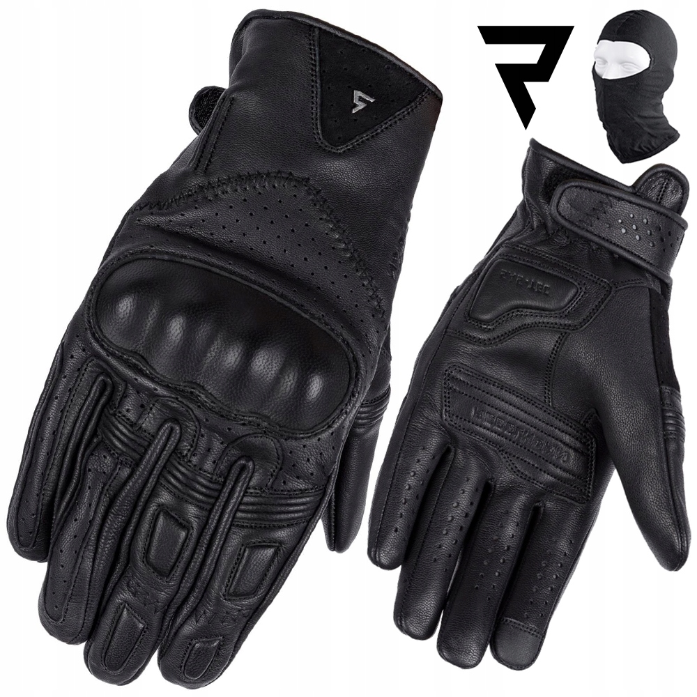 Motocyklové Rukavice Rebelhorn Thug II Blk Mužské Vetrané Darčeky