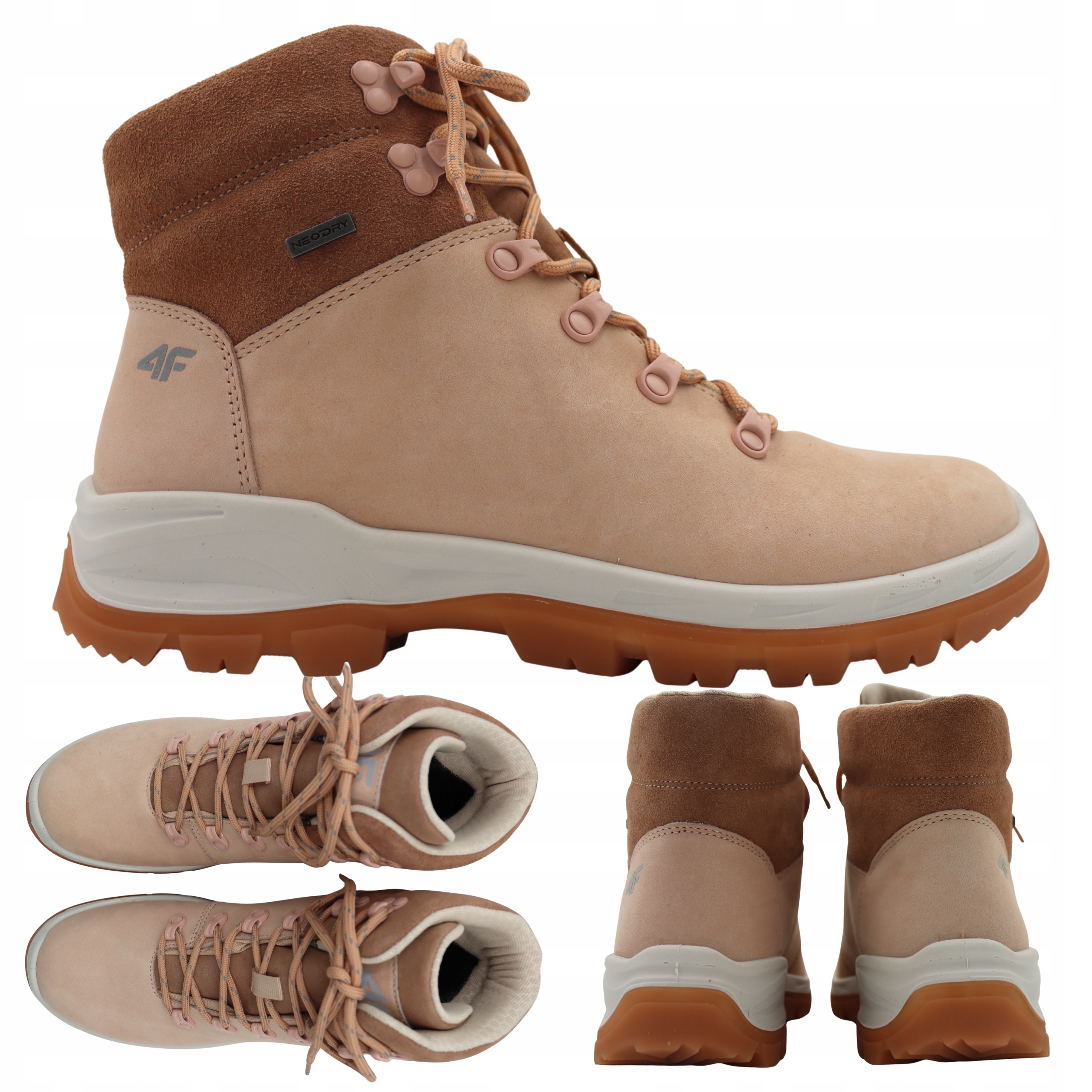 Dámské Boty 4F Pohodlné Trekové Vysoké Na Podzim A Zimu OBDH251 560 vel.39