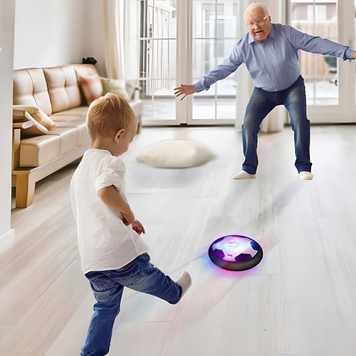 PIŁKA LATAJĄCA POWIETRZNA ŚWIECĄCA LED PIŁKA NOŻNA Kod producenta ZAB0118