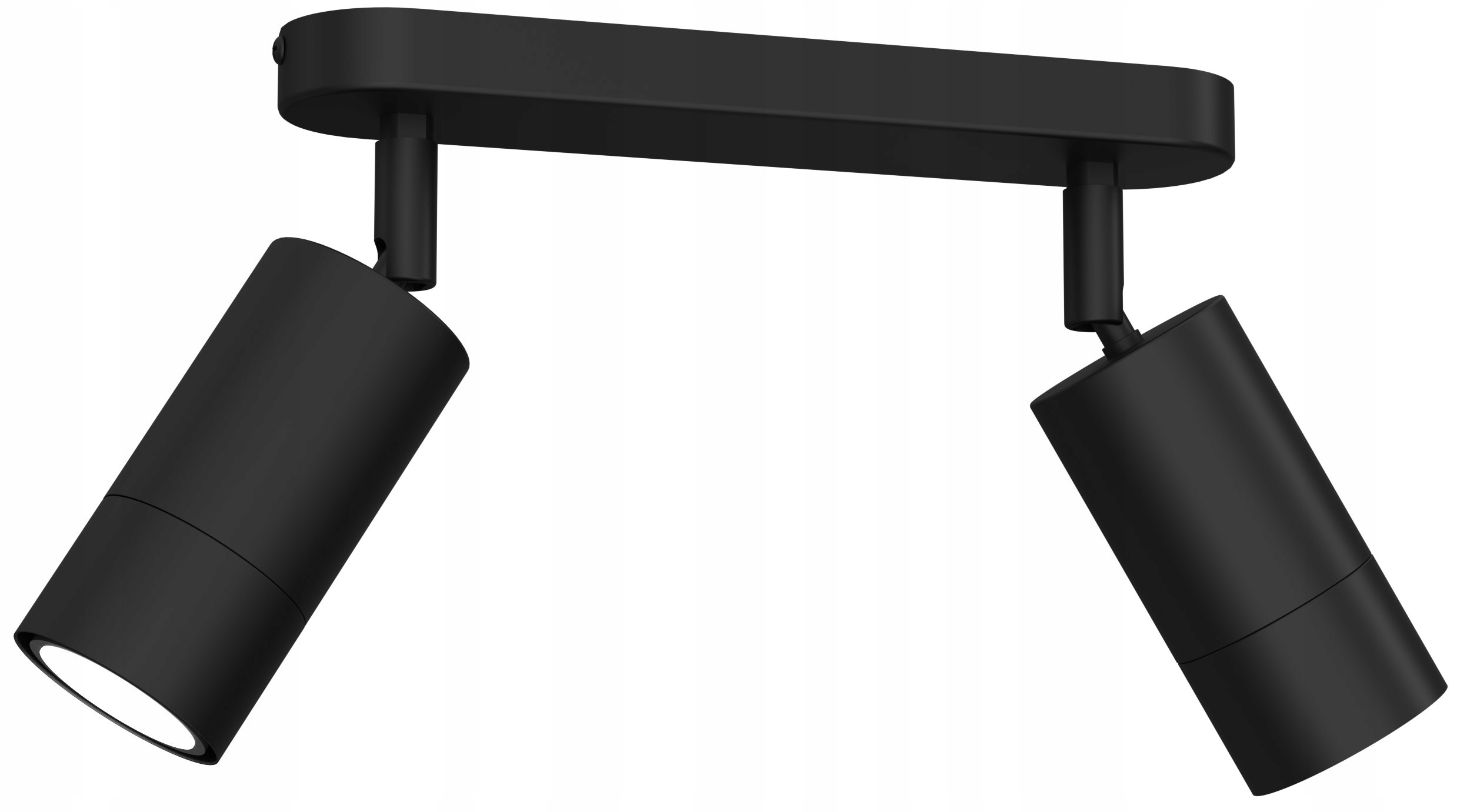 Stropní Svítidlo Spot Link Černá 2xGU10 Spot Reflektor Pohyblivý Kovová Tuba