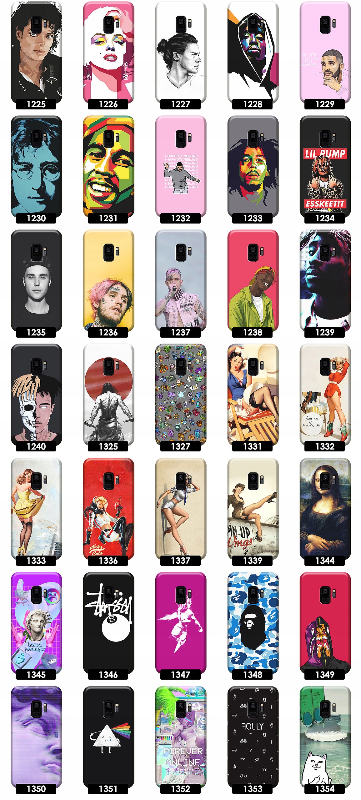 ETUI CASE SILIKONOWE OBUDOWA PLECKI NA TELEFON DO SAMSUNG GALAXY S9 WZORY Materiał inny