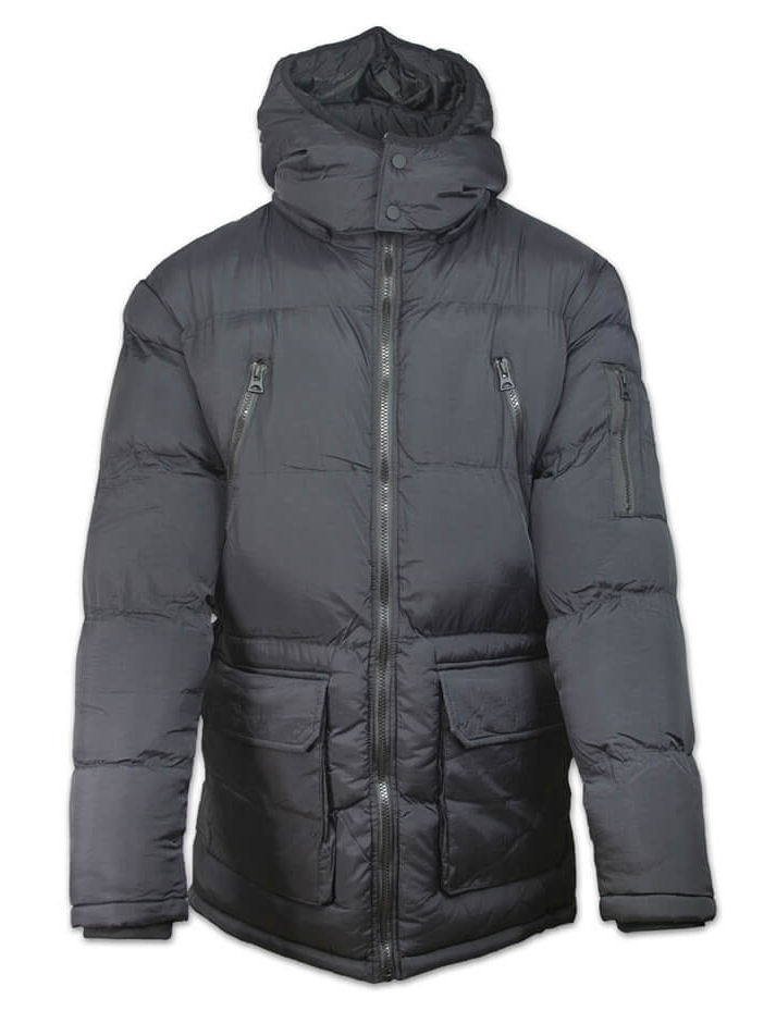 Černá delší zateplená bunda Brave Soul M