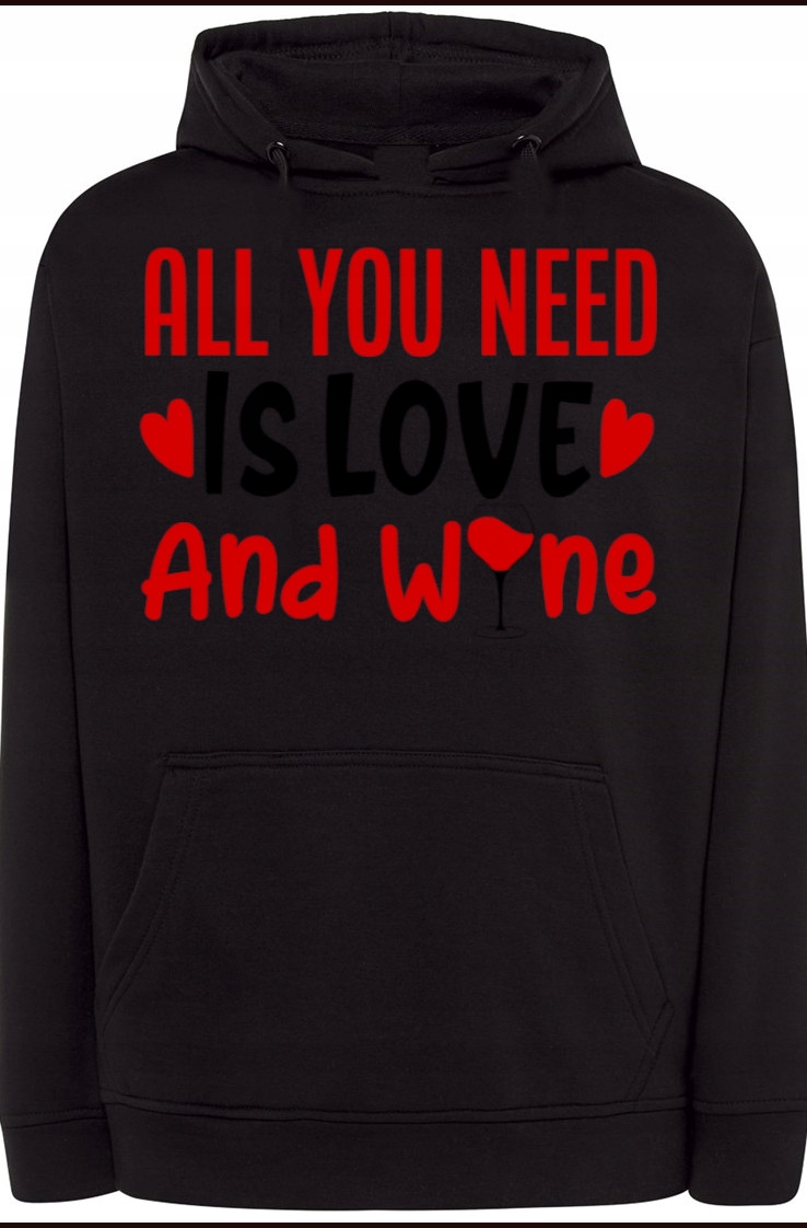 Víno a láska Valentýn Mikina S Kapucí r.XL