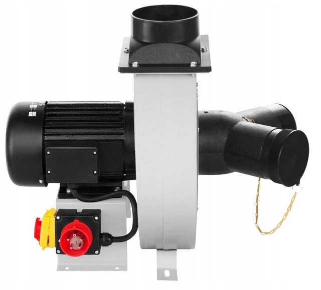 Průmyslový radiální ventilátor s odsáváním 2500 m3/h, dmychadlo pilin 1,5 kW
