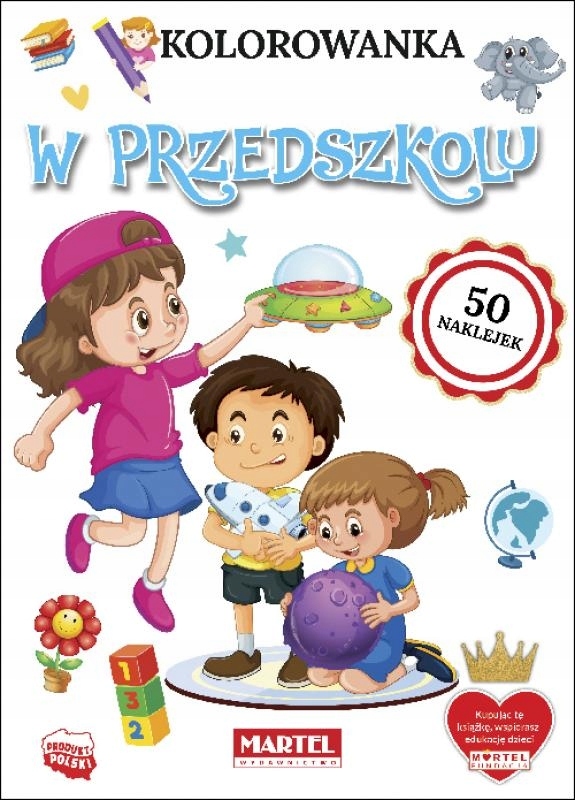

Kolorowanka z naklejkami. W przedszkolu