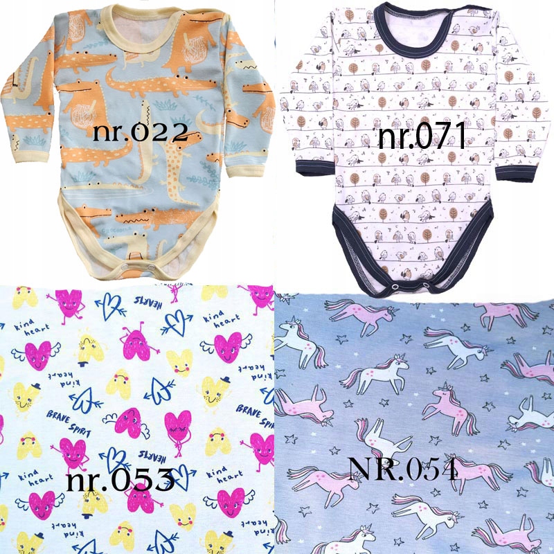 Body DŁUGI RĘKAW 100% bawełna POLSKIE 92 cm Materiał dominujący bawełna