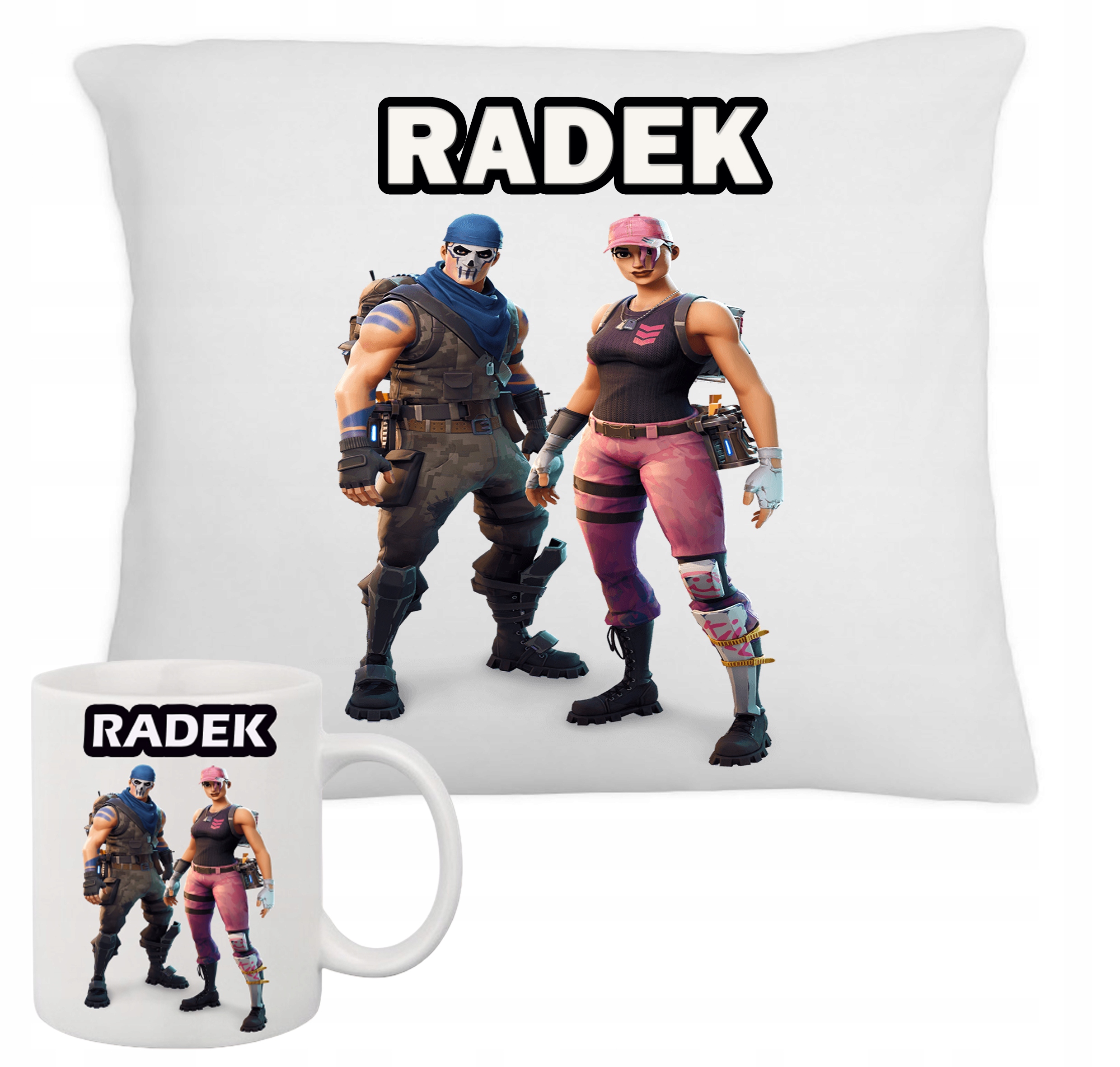 

Zestaw Fana Kubek+poduszka Fortnite Mikołaj Imię