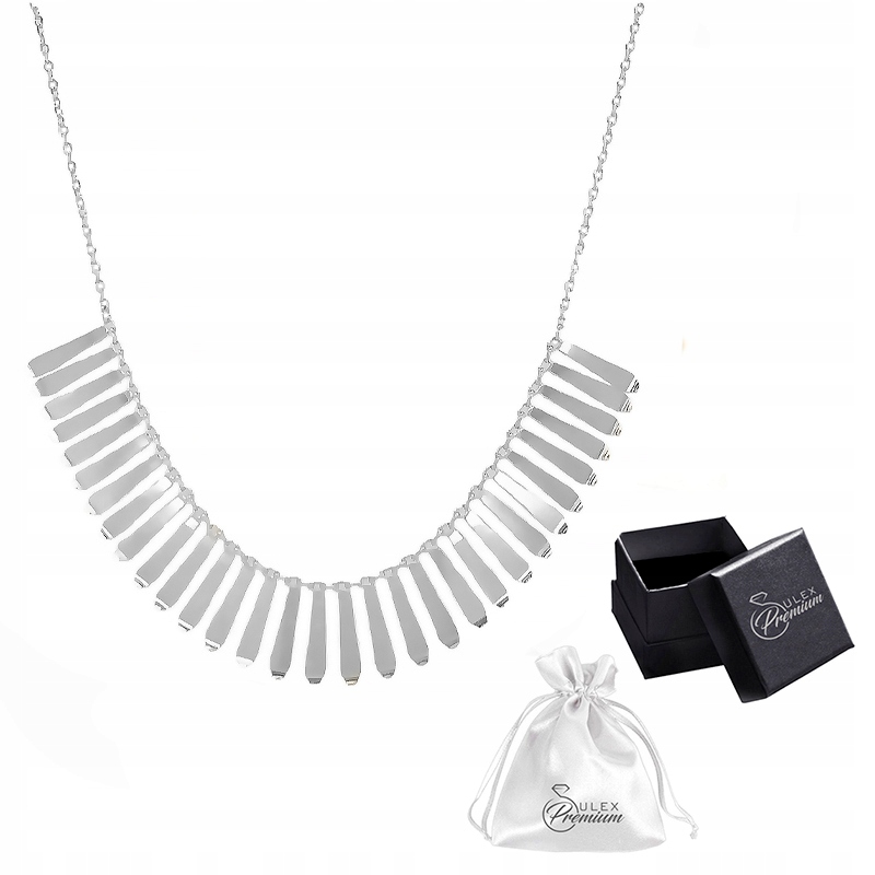 Stříbrný náhrdelník ryzost 925 Elegantní Rhodiovaná Kolie Celebrita Kleopatra
