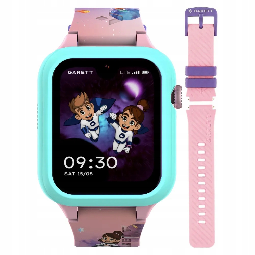 Smartwatch Garett Kids Essa 2 Ai 4G różowo-niebieski z aplikacjami