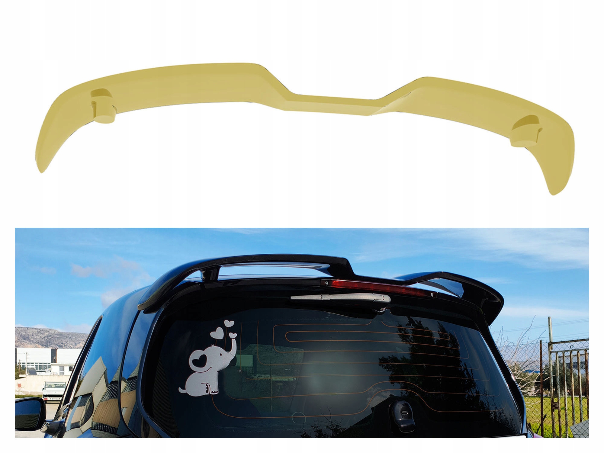 Zadní střešní spojler pro Smart Fortwo III 2014-2023 Coupe