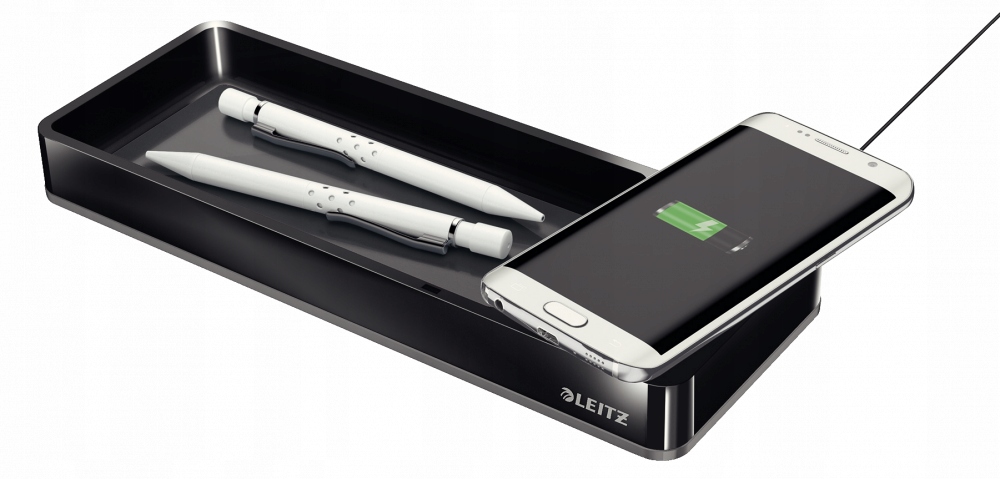 Pouzdro na tužky s indukční nabíječkou Leitz Wow černé