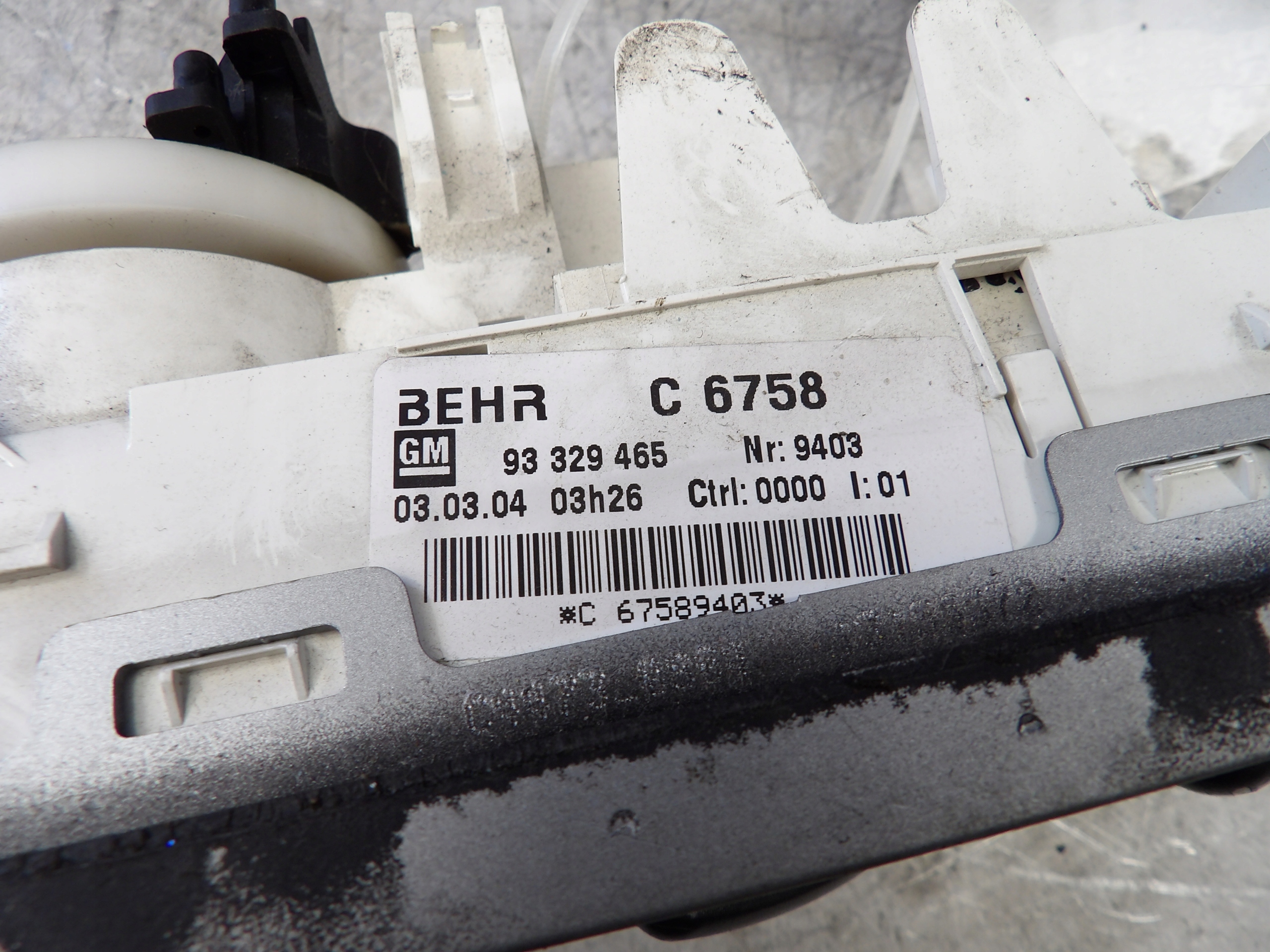 Opel Meriva A panel klími, klimatizaci 93329465 C6758