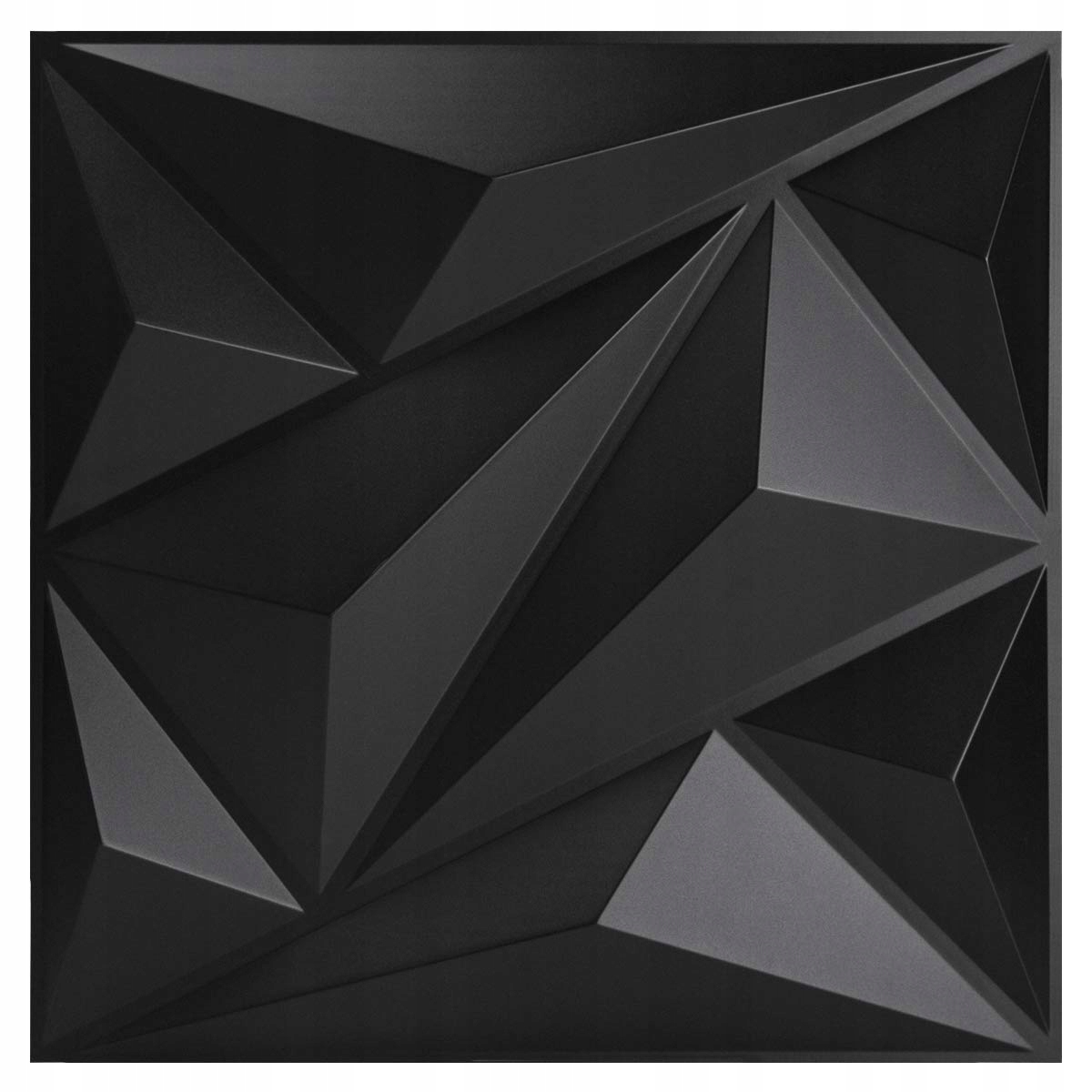 Stěnové panely plastové Pvc 50x50 cm černé voděodolné 3 m² 12 Ks