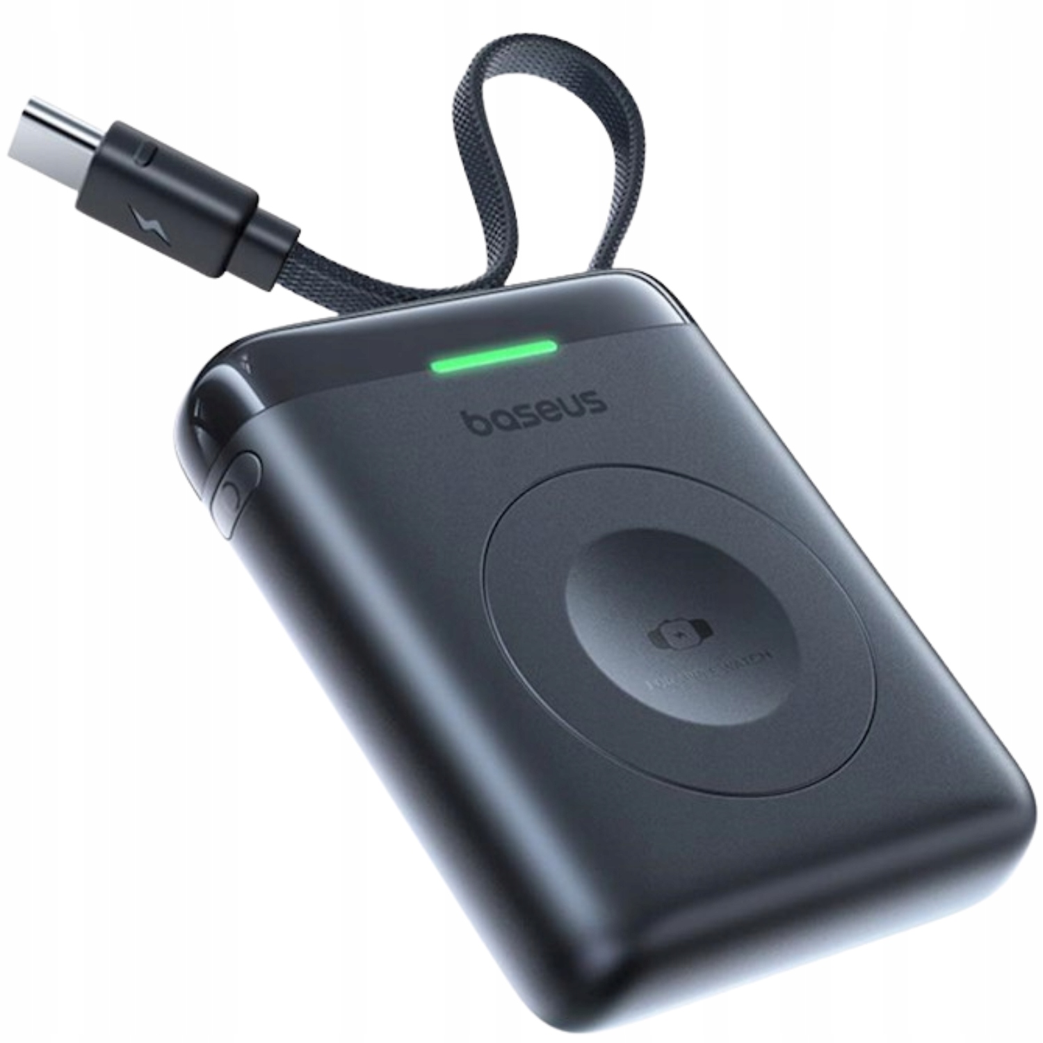 Baseus EnerFill FW11 nabíječka Apple Watch powerbank vestavěný kabel černý