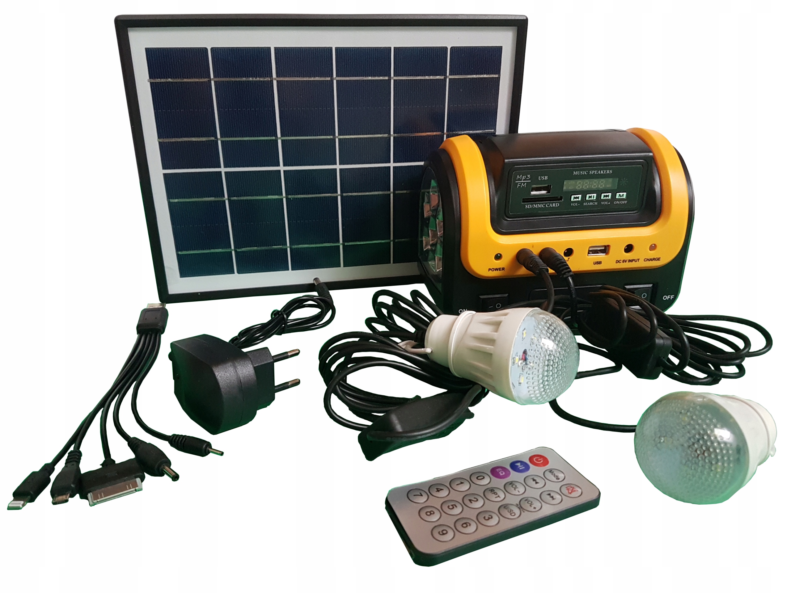 

Przenośny zestaw fotowoltaiczny solarny 6V/5W +led