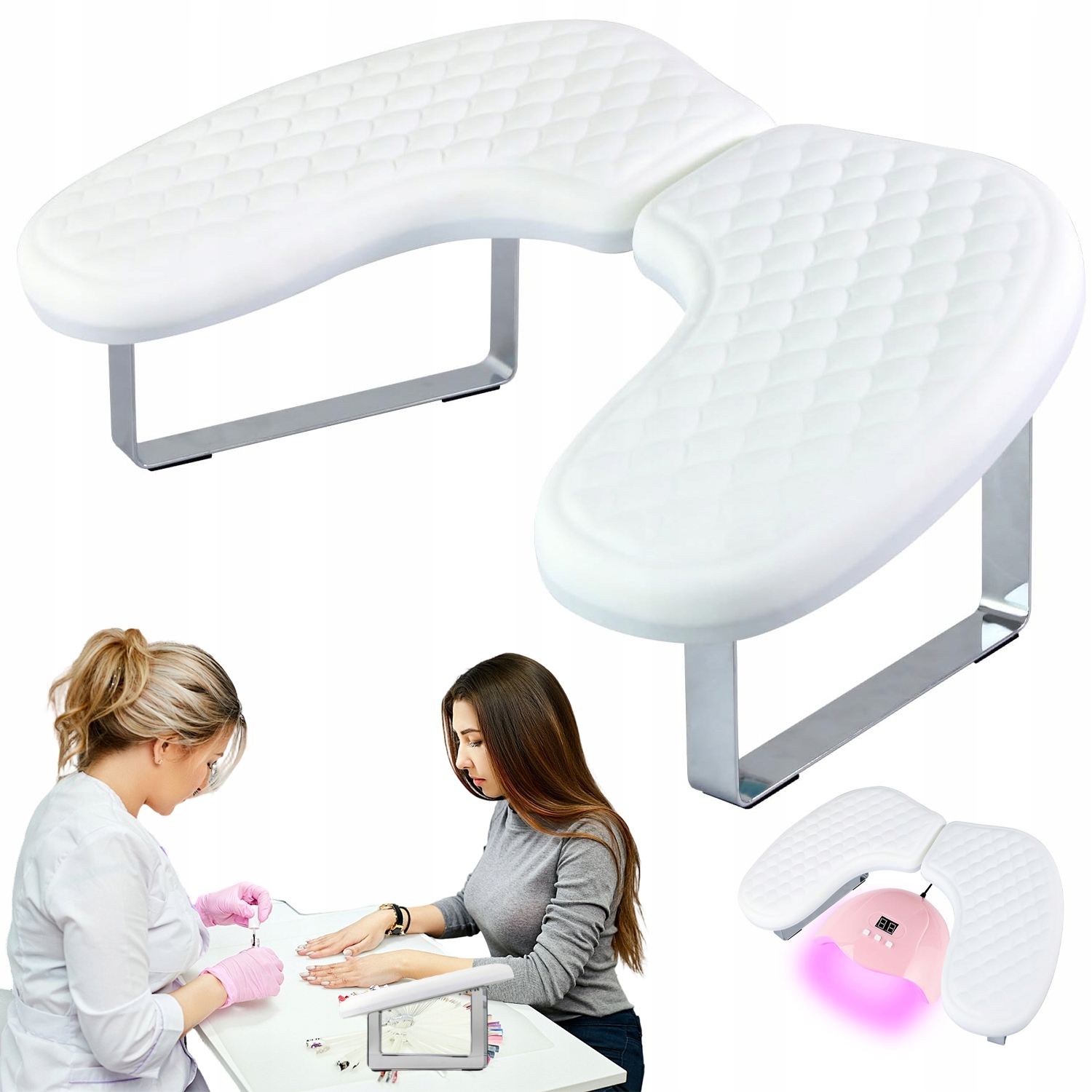 Poduszka Do Manicure U Kształt Dla Stylistki Pamięć Pianka 46.5CM