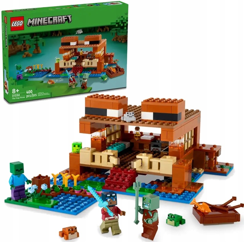 Sada kostek 400 dílků stavebnice Lego Minecraft Žabí domeček 21256