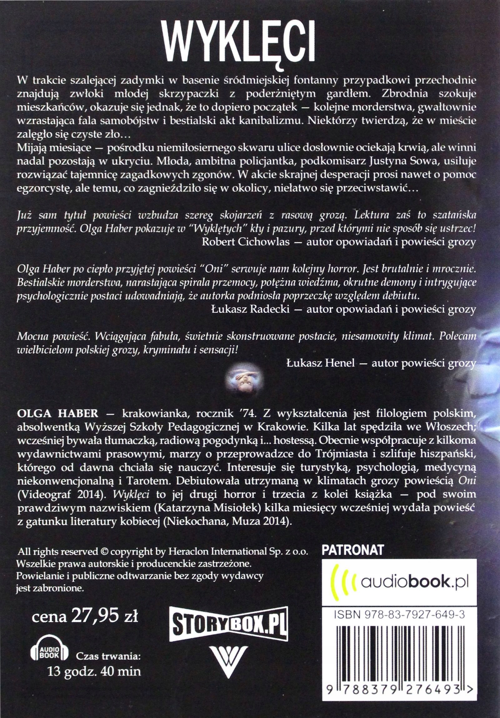 WYKLĘCI - OLGA HABER [AUDIOBOOK] Stan opakowania oryginalne
