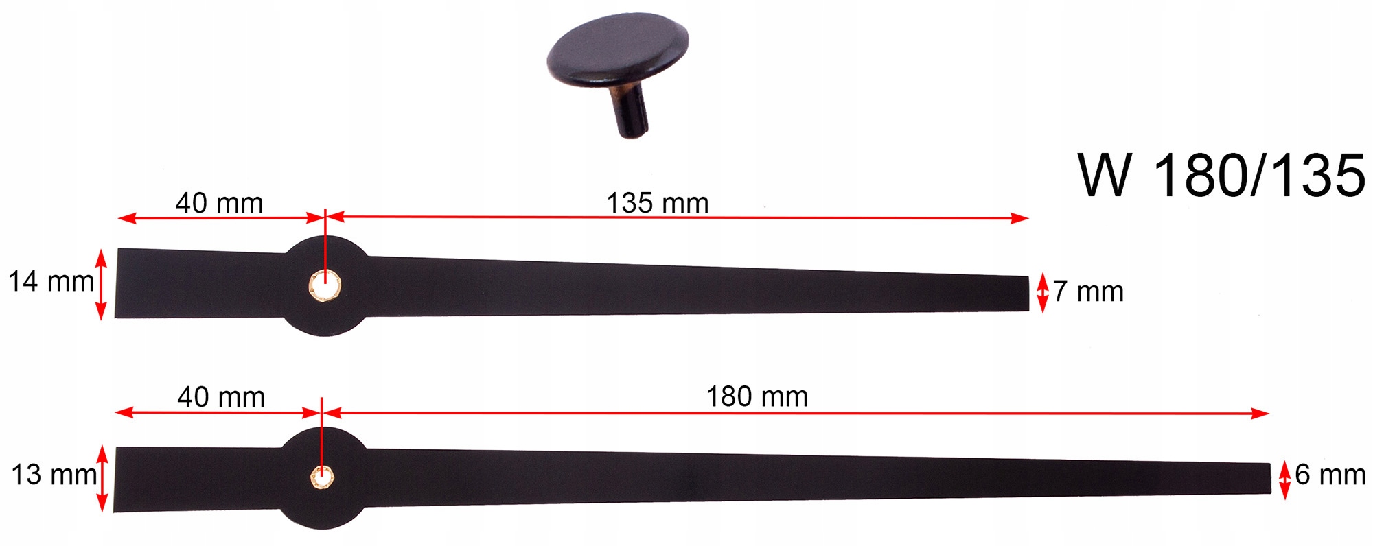 

Długie Wskazówki 18 cm Do Zegara W180/135 Zaślepka