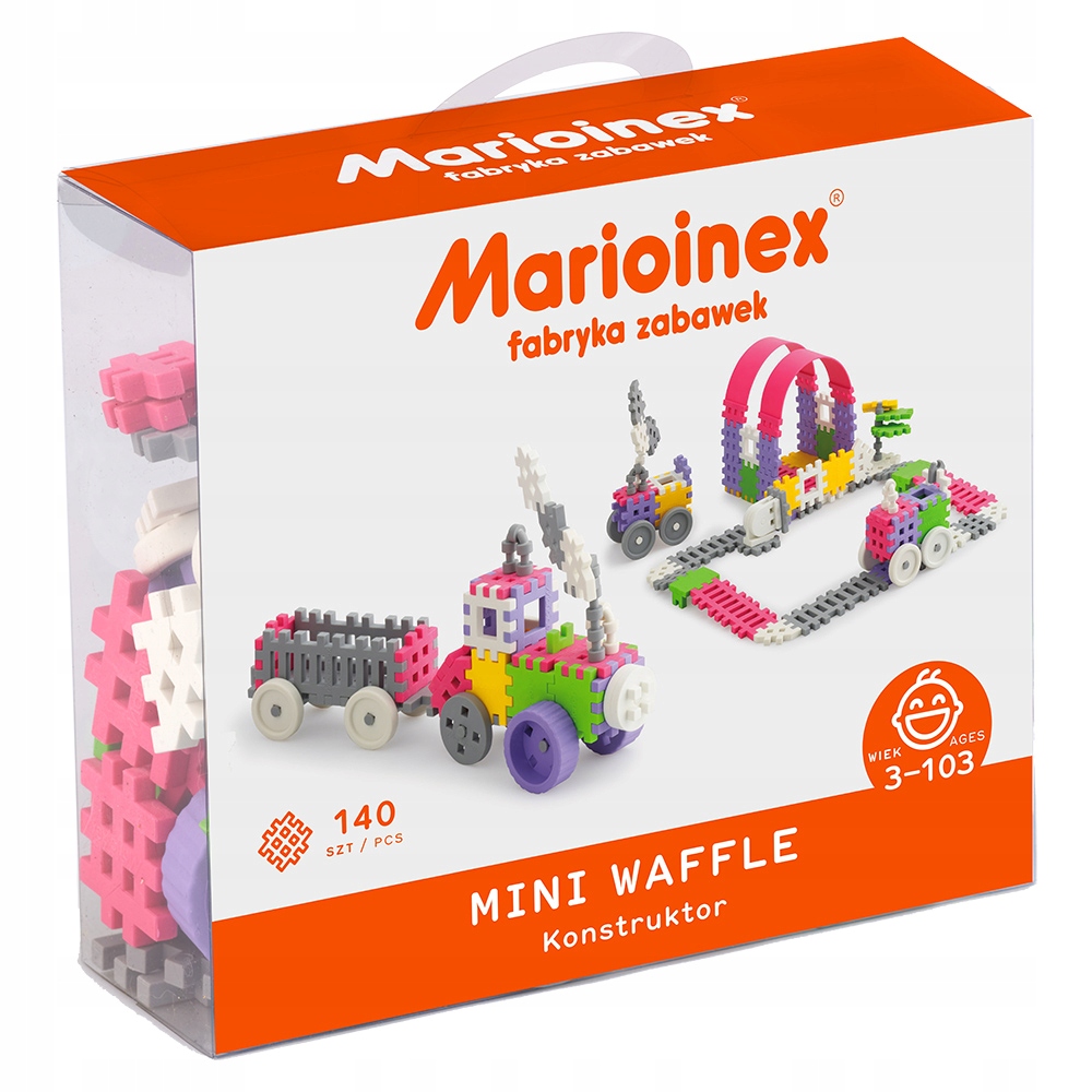 

Klocki Mini Waffle Konstruktor Dziewczynka 140 El