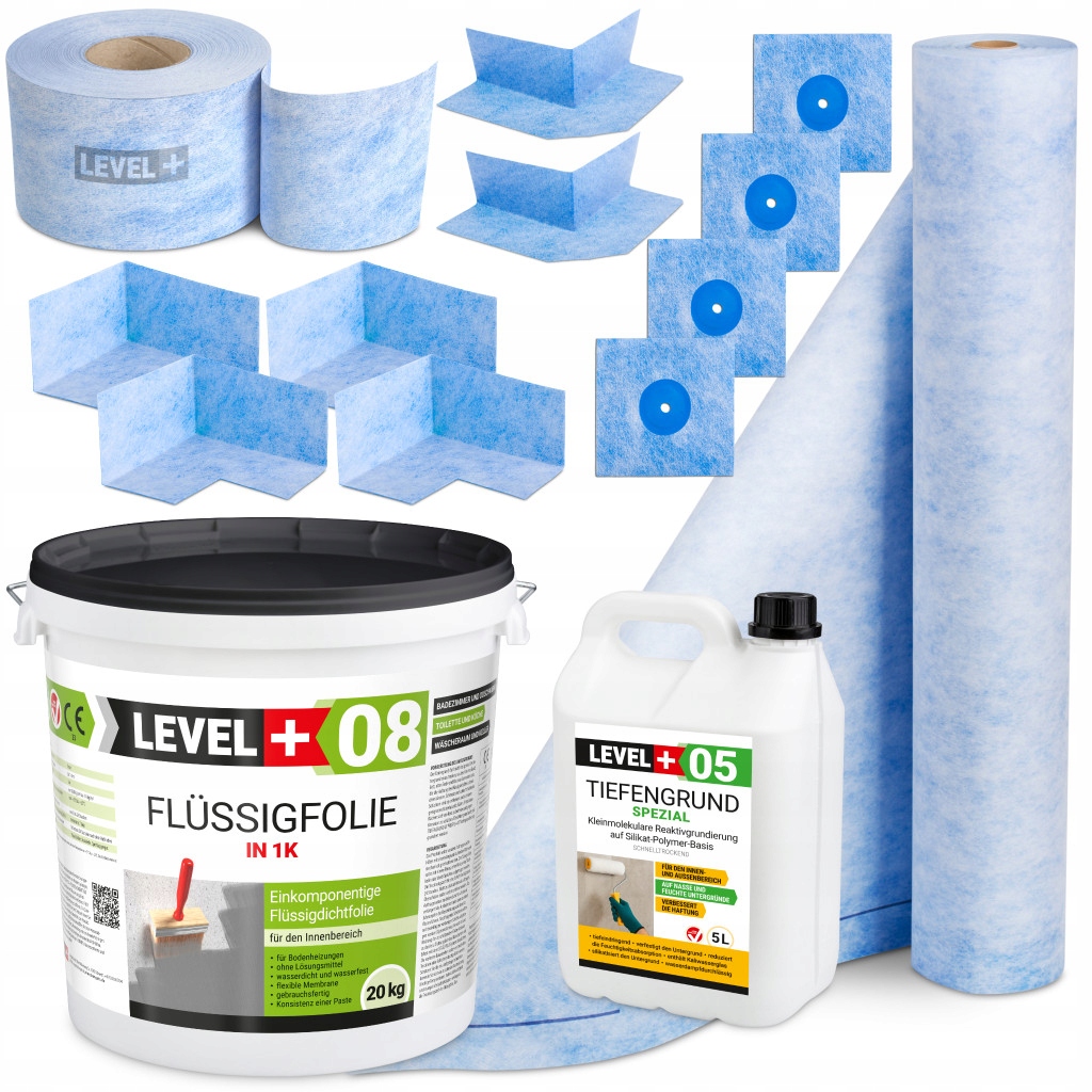 Hydroizolacja Folia 20kg Taśma 20m Grunt 5L Mata