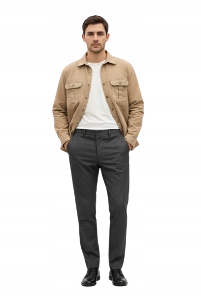 Selected Homme Elegantní Kalhoty V Hladké Šedé Barvě 48 N1D