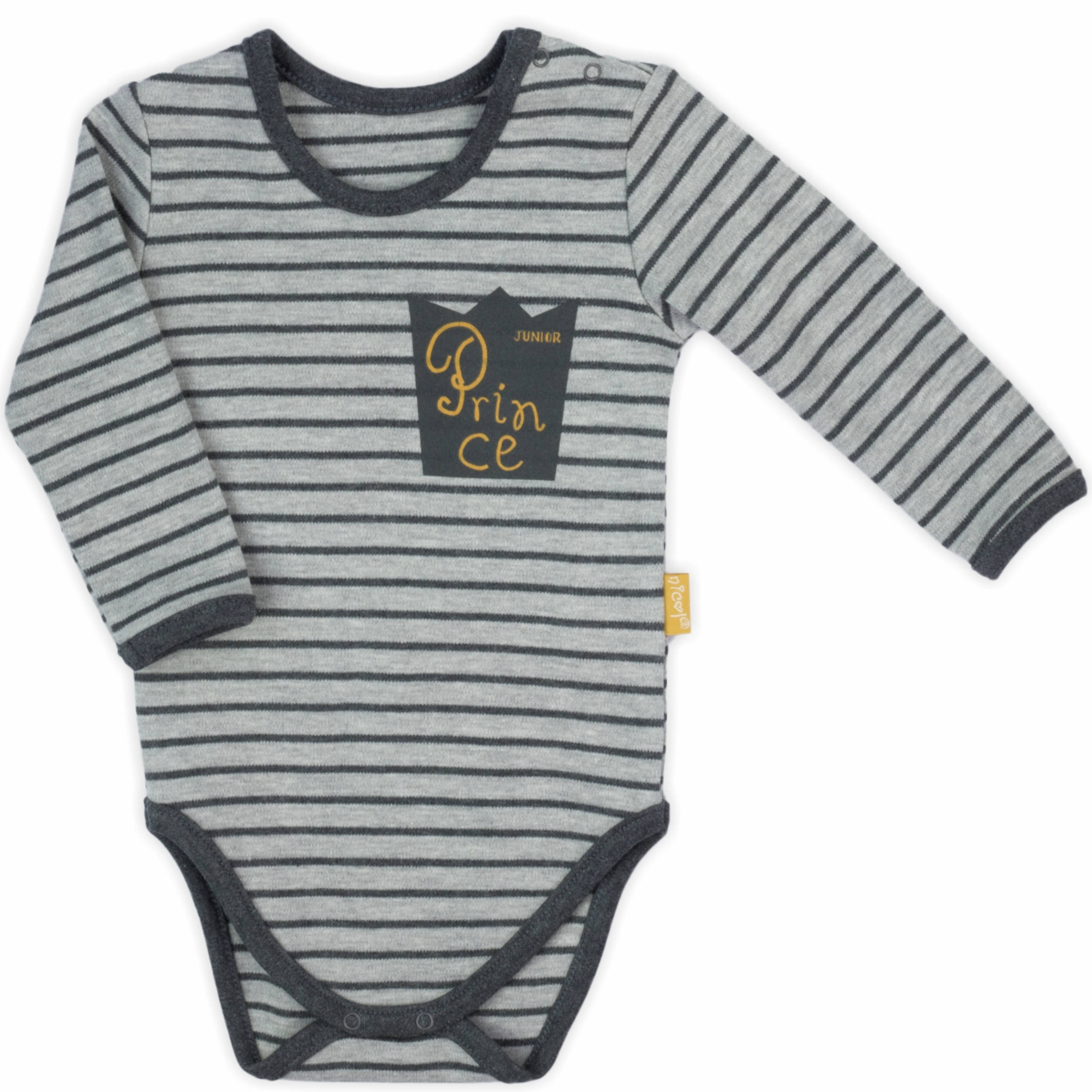 

Body Długi Rękaw szare Prince Junior 68 z napisem