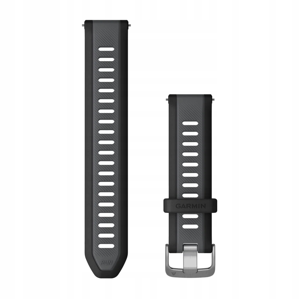 Silikonowy pasek Garmin Quick Release 20mm Czarny/szary