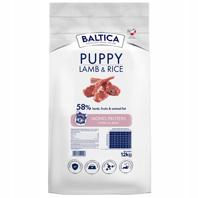 Baltica 12kg Puppy Lamb Rice dla szczeniąt wszystkich ras