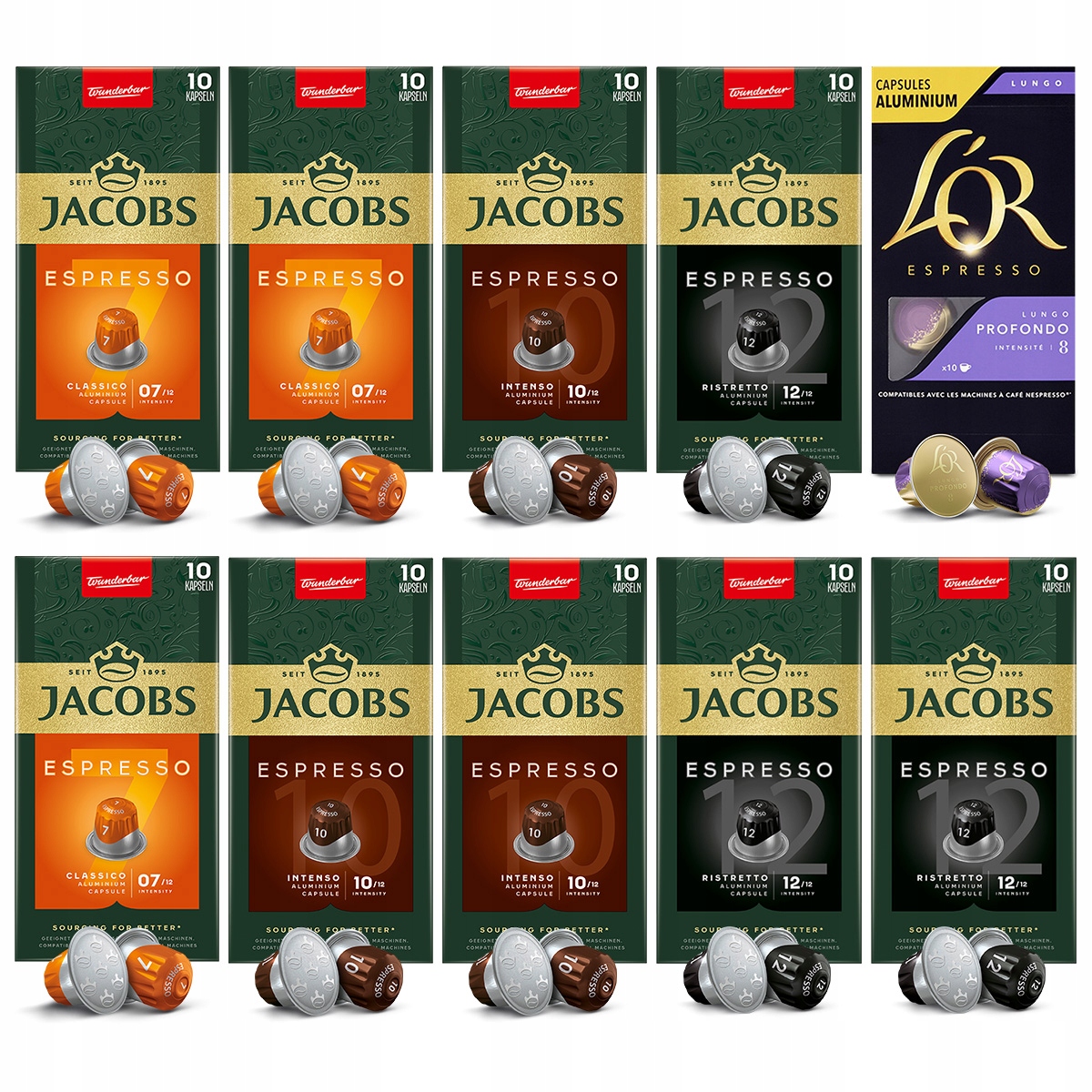 Kapsułki Jacobs Espresso, L'or mix kaw do Nespresso(r)* 90+10 Gratis!