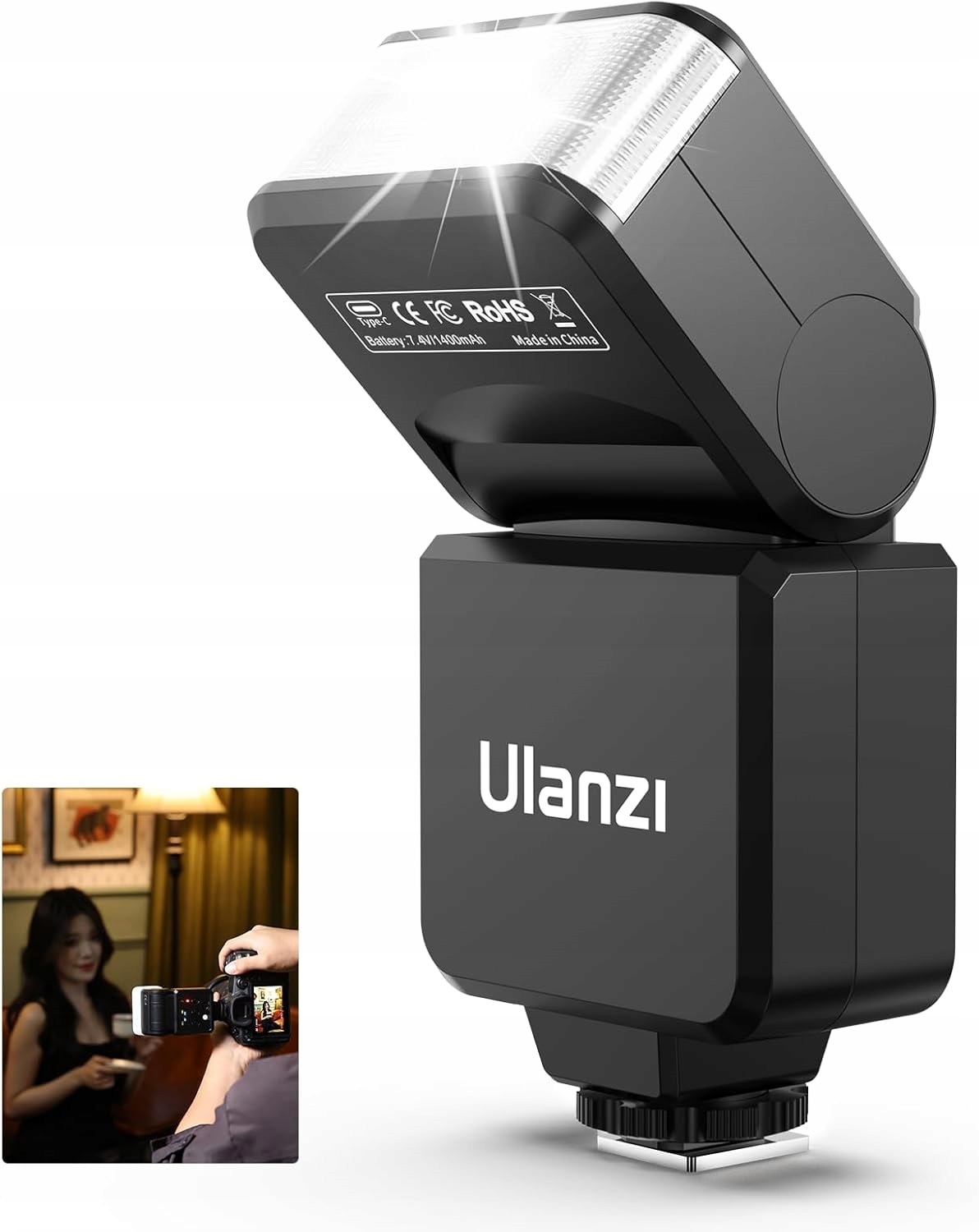 Blesková lampa Ulanzi F32 Stopka Iso GN32 Cct 5600K 1/200-1/10000s Difuzér