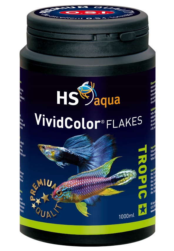 Hs Osi Vivid Color Flakes 1000 ml/200 g, vybarvující krmivo pro ryby, vločky