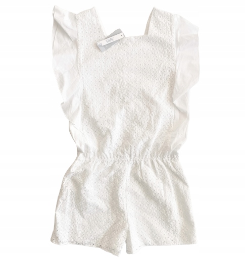 

kombinezon szorty top 164 biały elegancki Idexe