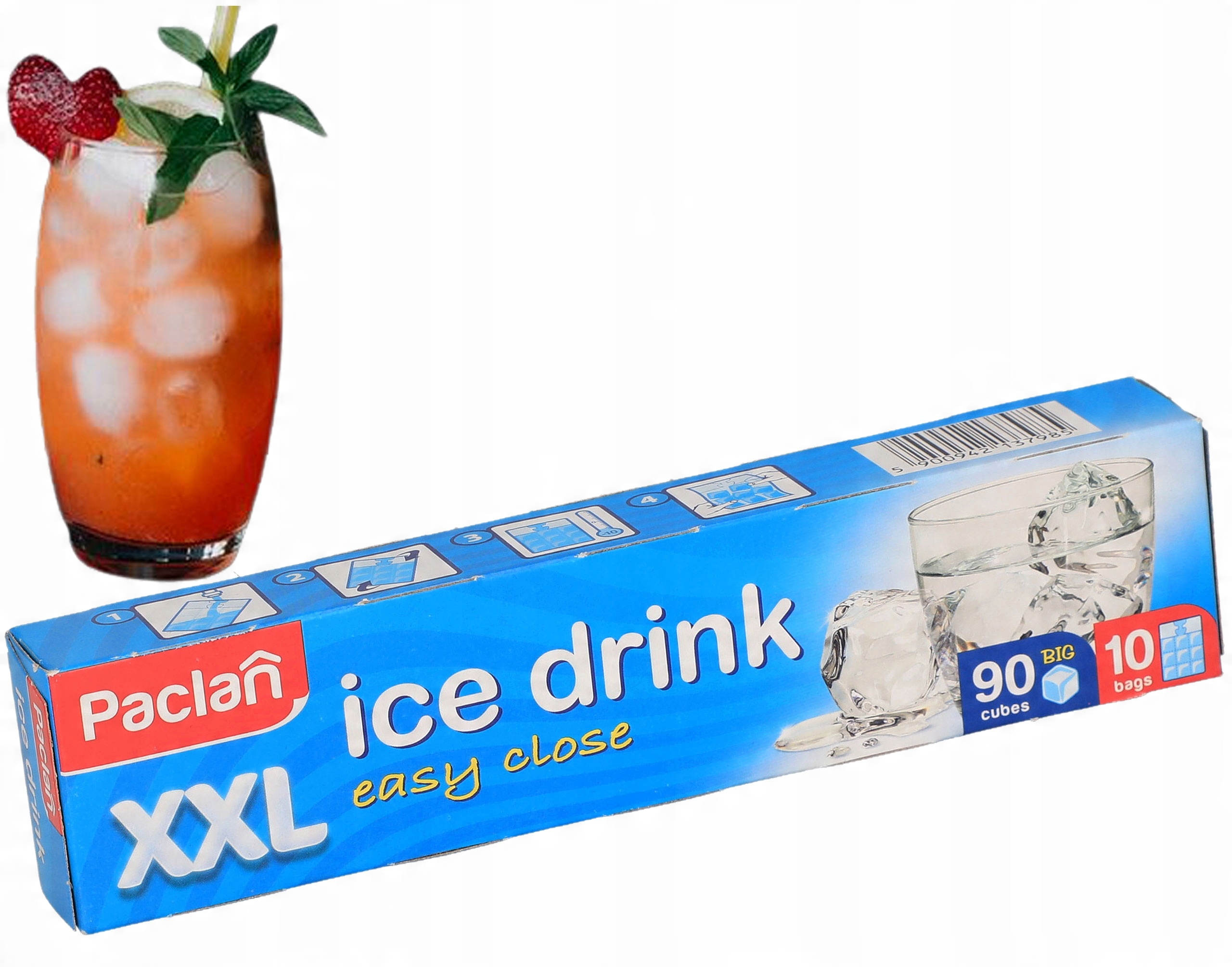 

Woreczki na lód do drinków napojów Paclan 90 szt